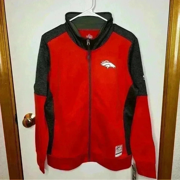 Denver Broncos NFL Football Zip Jacket Women Large Thermabase Team Apparel NWT - Picture 1 of 10